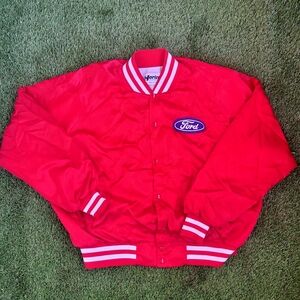 Ford Bright Red Bomber Jacket